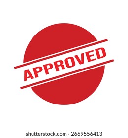Approved rubber stamp. Red Approved rubber grunge stamp vector illustration - Vector