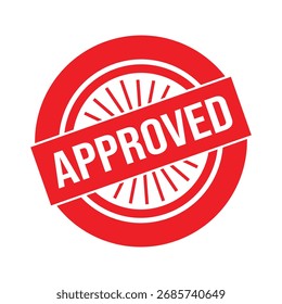 Approved rubber stamp. Red Approved rubber grunge stamp vector illustration - Vector