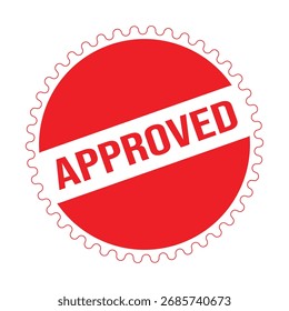 Approved rubber stamp. Red Approved rubber grunge stamp vector illustration - Vector