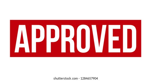 Approved rubber stamp. Red approved stamp seal – Vector