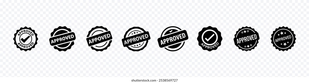 approved rubber stamp seal badge label sticker, approved seal icon. approved round stamp, Approved stamp sticker icon vector design