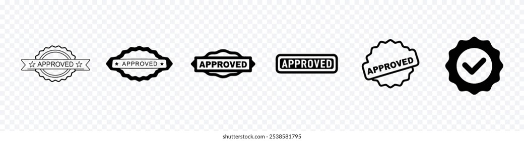 approved rubber stamp seal badge label sticker, approved seal icon. approved round stamp, Approved stamp sticker icon vector design