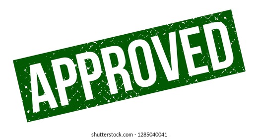 Approved rubber stamp seal. Green Approved rubber grunge stamp vector illustration - Vector