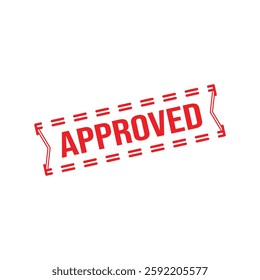 Approved rubber stamp set. Red Approved rubber grunge stamp vector illustration