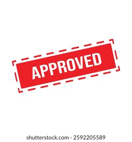 Approved rubber stamp set. Red Approved rubber grunge stamp vector illustration