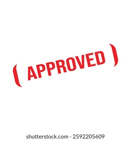 Approved rubber stamp set. Red Approved rubber grunge stamp vector illustration