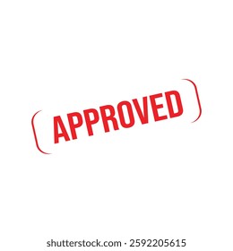 Approved rubber stamp set. Red Approved rubber grunge stamp vector illustration