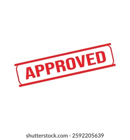 Approved rubber stamp set. Red Approved rubber grunge stamp vector illustration