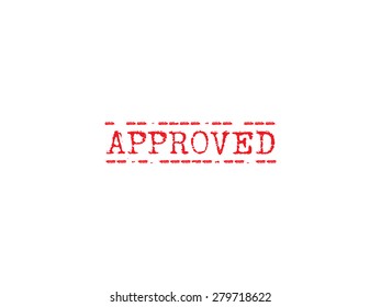 Approved rubber stamp sign