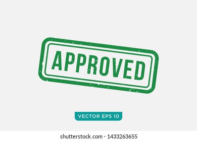 Approved  Rubber Stamp Sign Icon Design, Vector EPS10