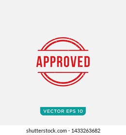 Approved  Rubber Stamp Sign Icon Design, Vector EPS10