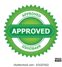 Approved rubber stamp sign.-eps10 vector