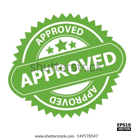 Approved rubber stamp sign.-eps10 vector