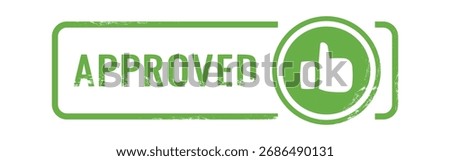 Approved rubber stamp thumbsup design