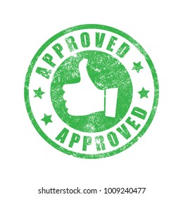 Approved Rubber Stamp Vector