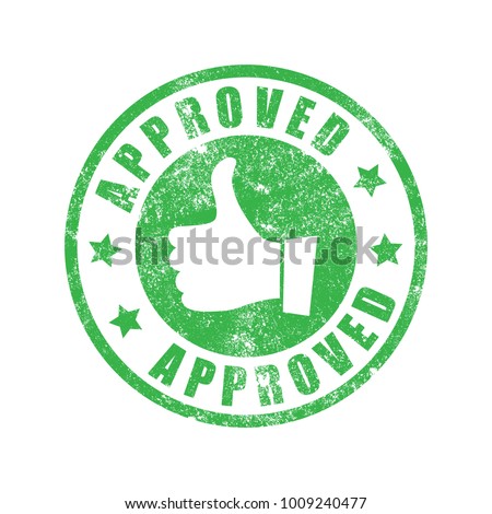 Approved rubber stamp vector