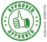 Approved rubber stamp vector illustration on white background. Approved vector stamp icon.