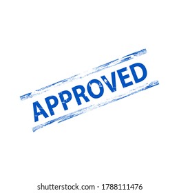 Approved rubber stamp. Vector illustration