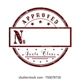 "approved  Santa Claus" grunge rubber stamp on white background, vector illustration