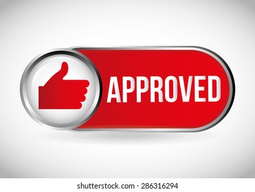approved seal design, vector illustration eps10 graphic 