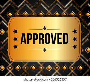 approved seal design, vector illustration eps10 graphic 