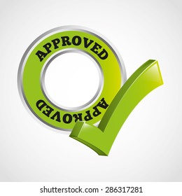 approved seal design, vector illustration eps10 graphic 
