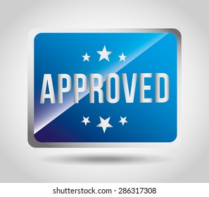 approved seal design, vector illustration eps10 graphic 