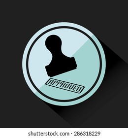 approved seal design, vector illustration eps10 graphic 