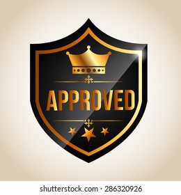 approved seal design, vector illustration eps10 graphic 