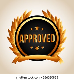 approved seal design, vector illustration eps10 graphic 