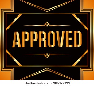 approved seal design, vector illustration eps10 graphic 