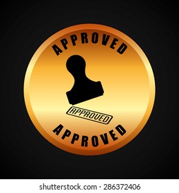 approved seal design, vector illustration eps10 graphic 