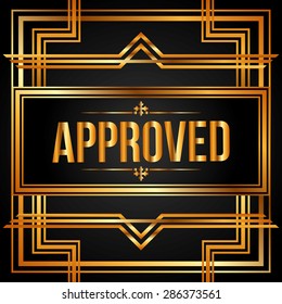 approved seal design, vector illustration eps10 graphic 
