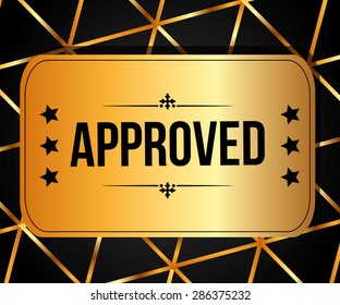 approved seal design, vector illustration eps10 graphic 