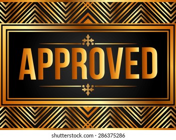 approved seal design, vector illustration eps10 graphic 
