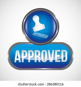approved seal design, vector illustration eps10 graphic 