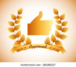approved seal design, vector illustration eps10 graphic 