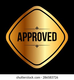 approved seal design, vector illustration eps10 graphic 