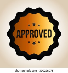 approved seal design, vector illustration eps10 graphic 
