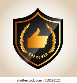 approved seal design, vector illustration eps10 graphic 