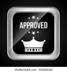 approved seal design, vector illustration eps10 graphic 