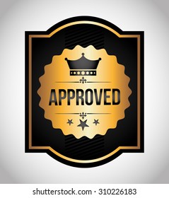 approved seal design, vector illustration eps10 graphic 