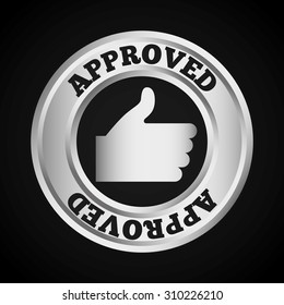 approved seal design, vector illustration eps10 graphic 