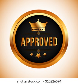 approved seal design, vector illustration eps10 graphic 