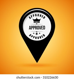 approved seal design, vector illustration eps10 graphic 