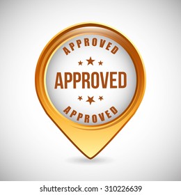 approved seal design, vector illustration eps10 graphic 
