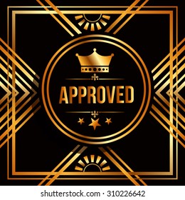 approved seal design, vector illustration eps10 graphic 