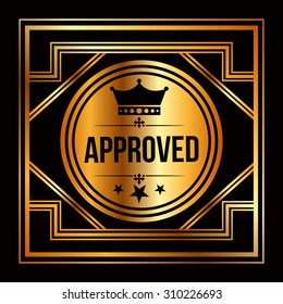 approved seal design, vector illustration eps10 graphic 