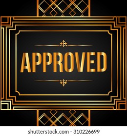 approved seal design, vector illustration eps10 graphic 