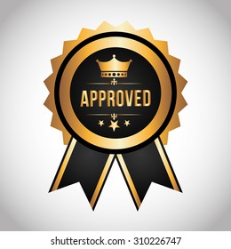 approved seal design, vector illustration eps10 graphic 